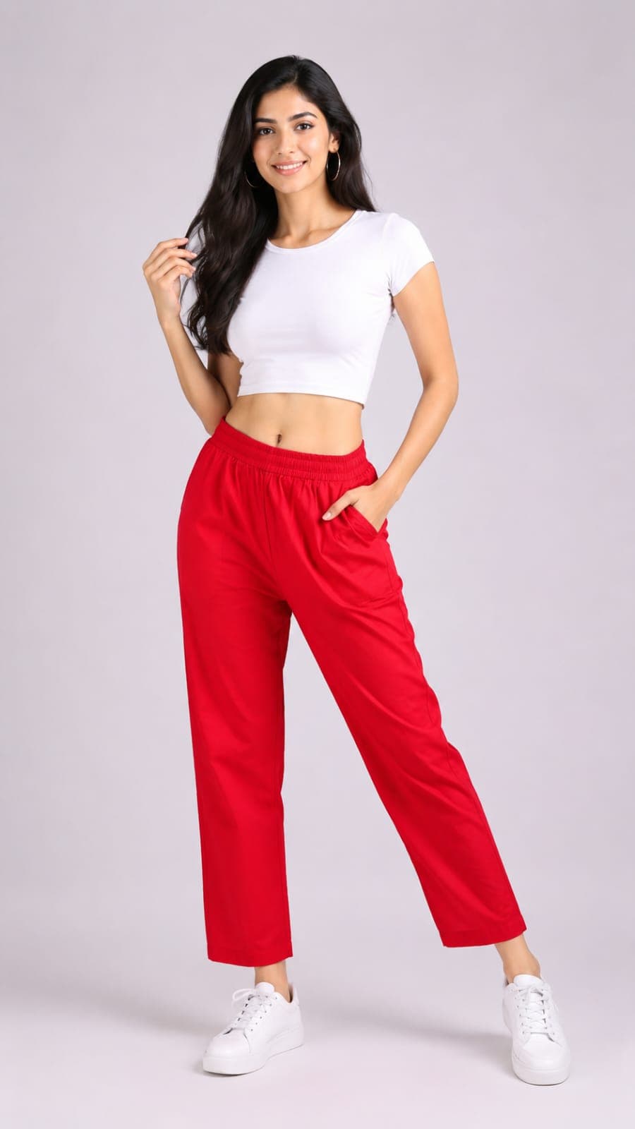 Womens Pure Cotton Free Size Trousers