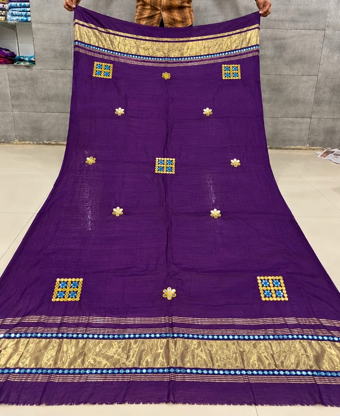 Semi Gajji Silk Navratri Special Dupatta - Image 3