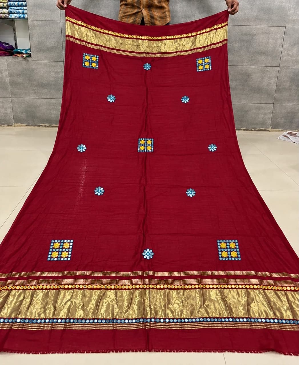 Semi Gajji Silk Navratri Special Dupatta - Image 8