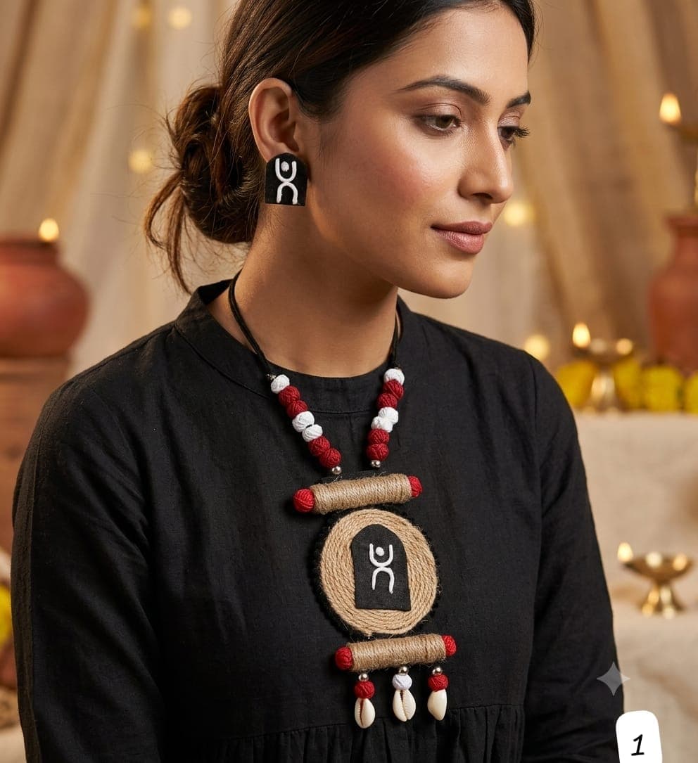 Navratri Special Handmade Necklace - Image 2