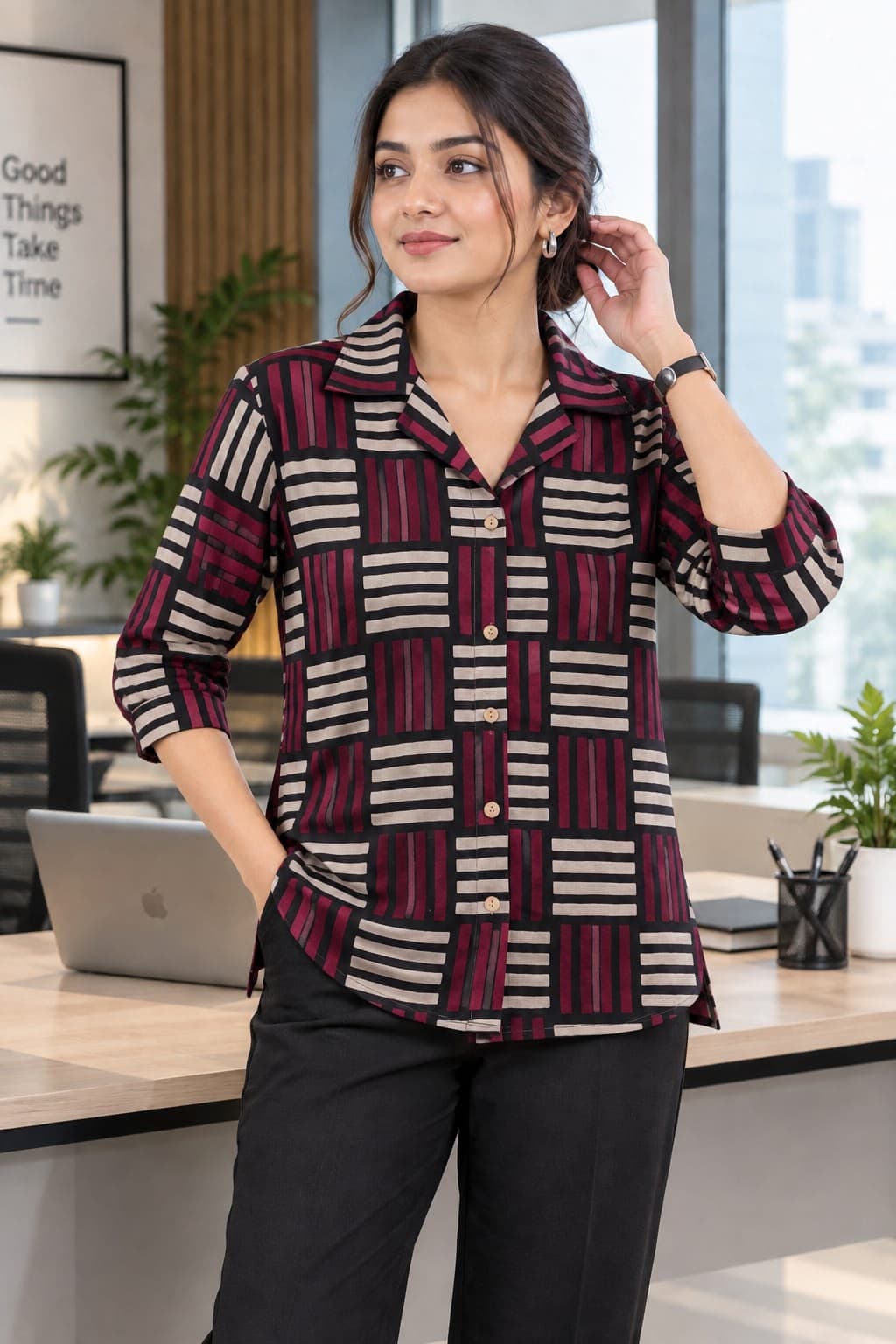 Premium Ajrakh Print Cotton Shirt