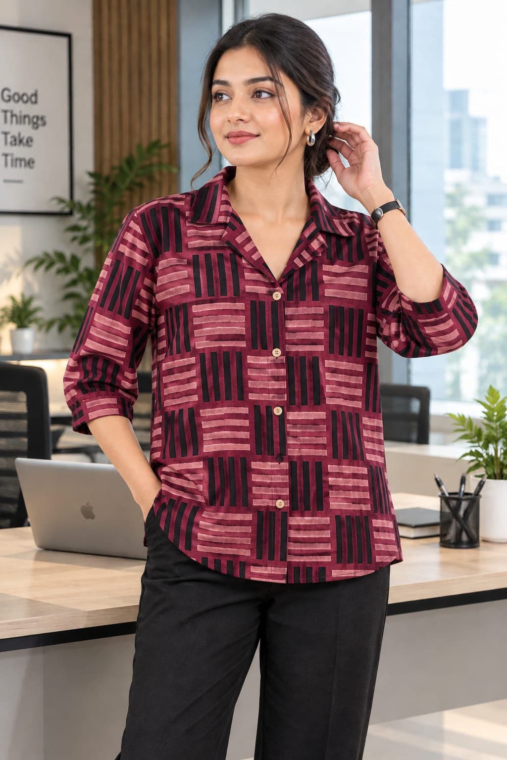 Premium Ajrakh Print Cotton Shirt - Image 8