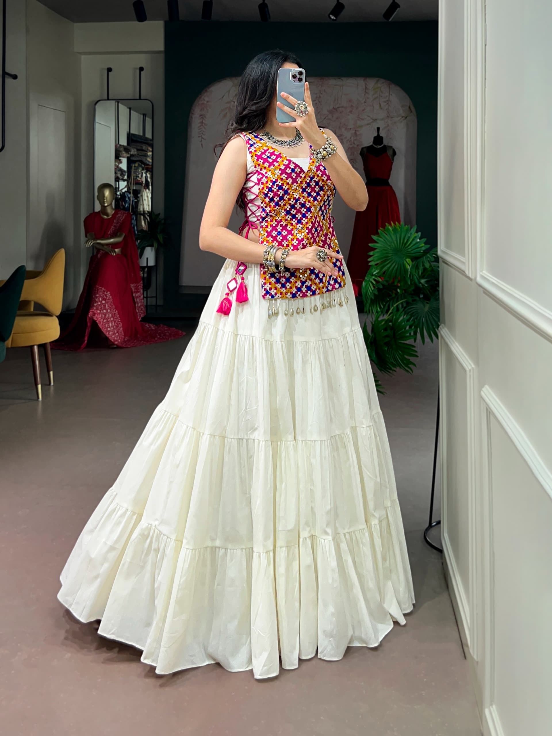 Navratri Collection 2026 Pure Cotton Gamthi Lehenga Choli