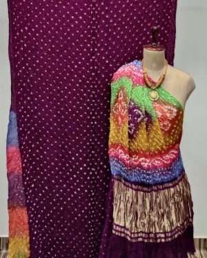 Premium Modal (Semi Gaji) Bandhej Saree – Wedding Special Collection