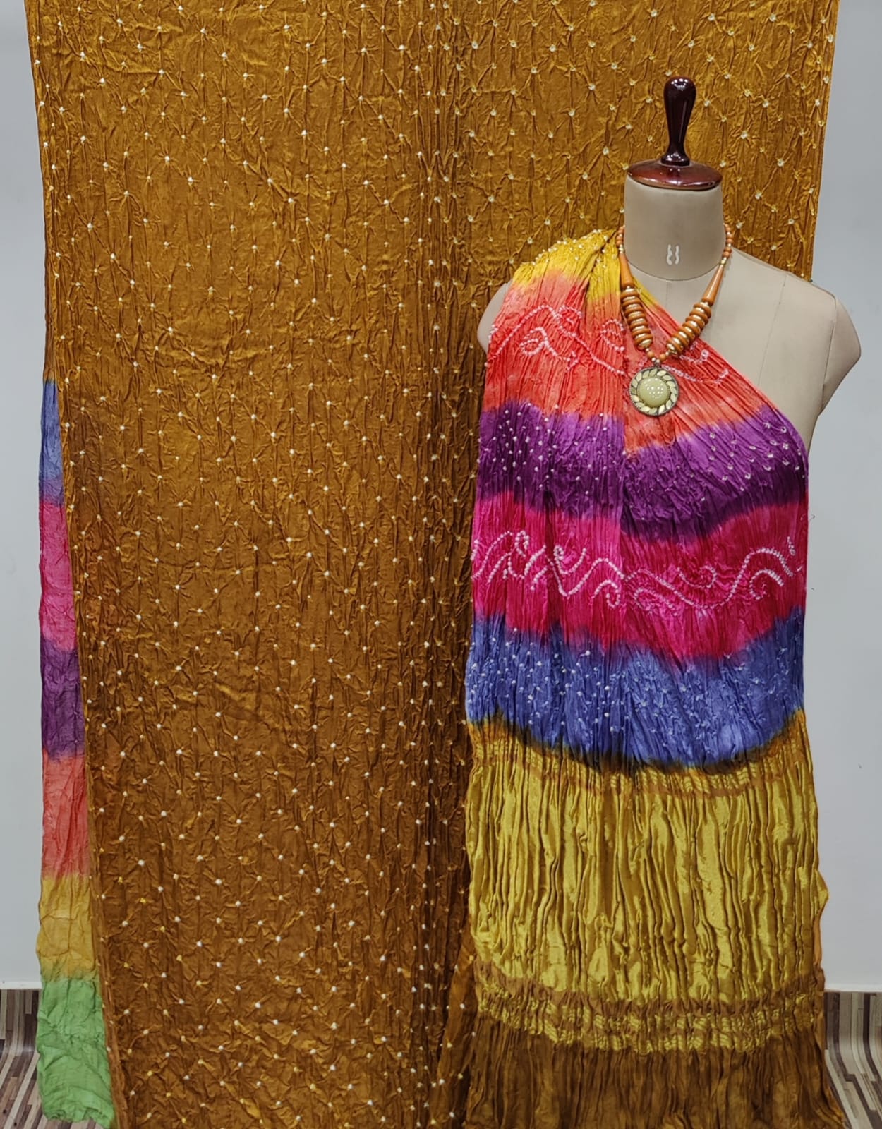 Premium Modal (Semi Gaji) Bandhej Saree – Wedding Special Collection - Image 4
