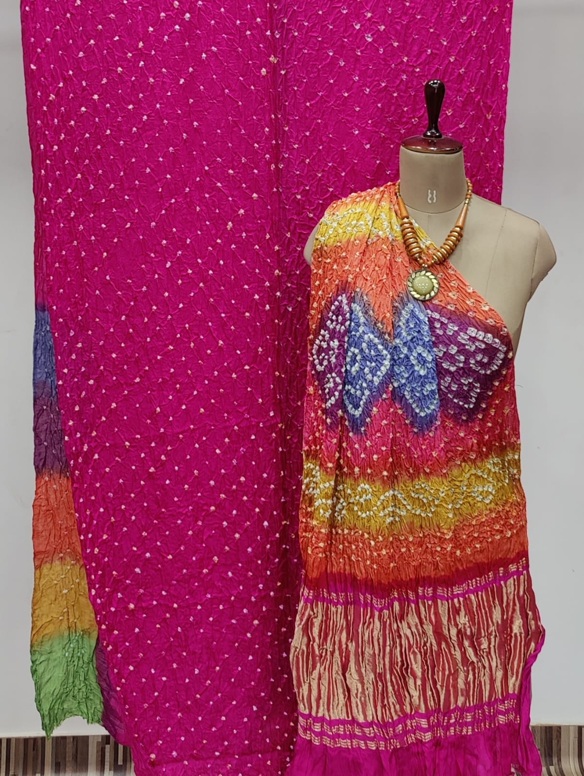 Premium Modal (Semi Gaji) Bandhej Saree – Wedding Special Collection - Image 6