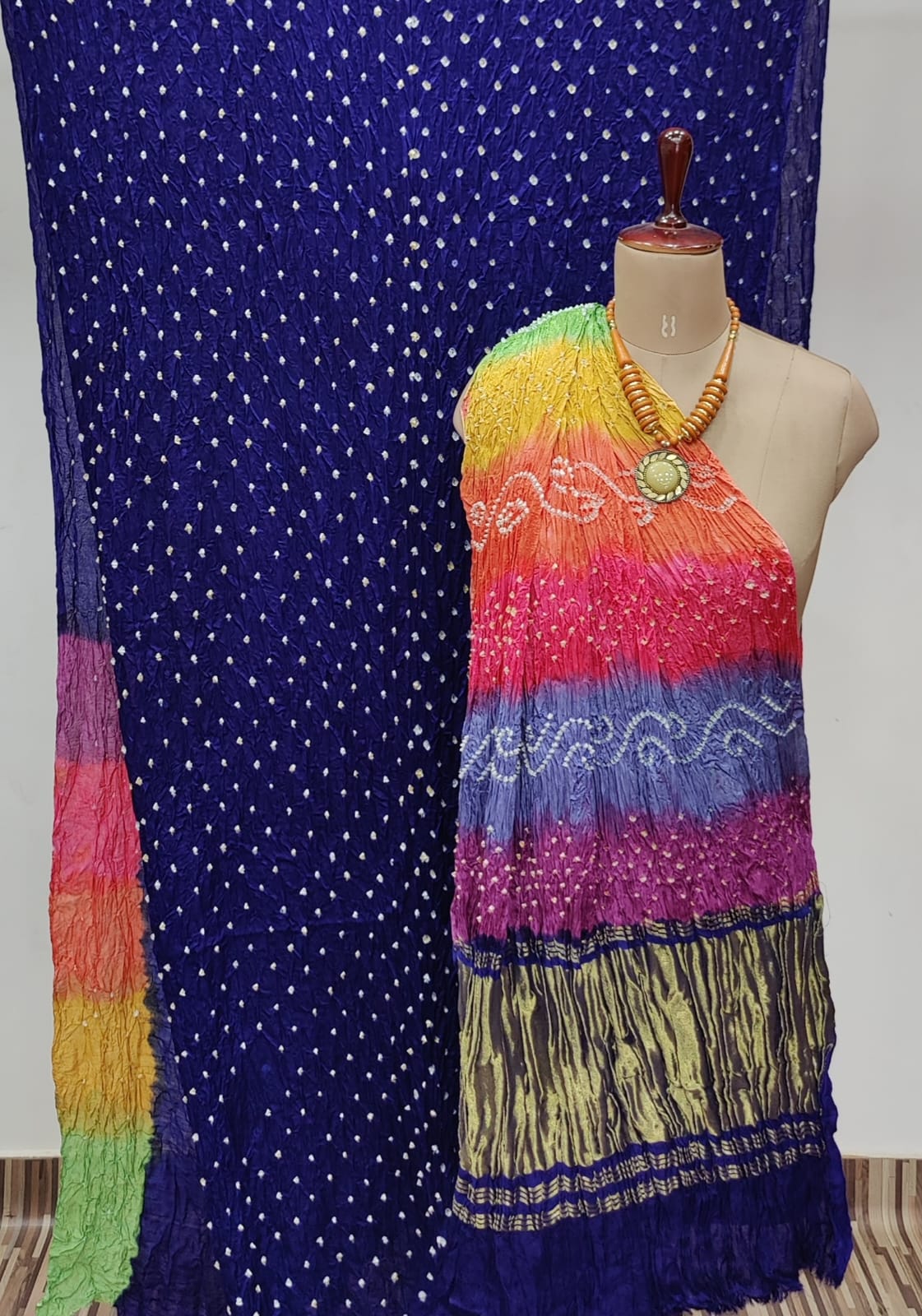 Premium Modal (Semi Gaji) Bandhej Saree – Wedding Special Collection - Image 5